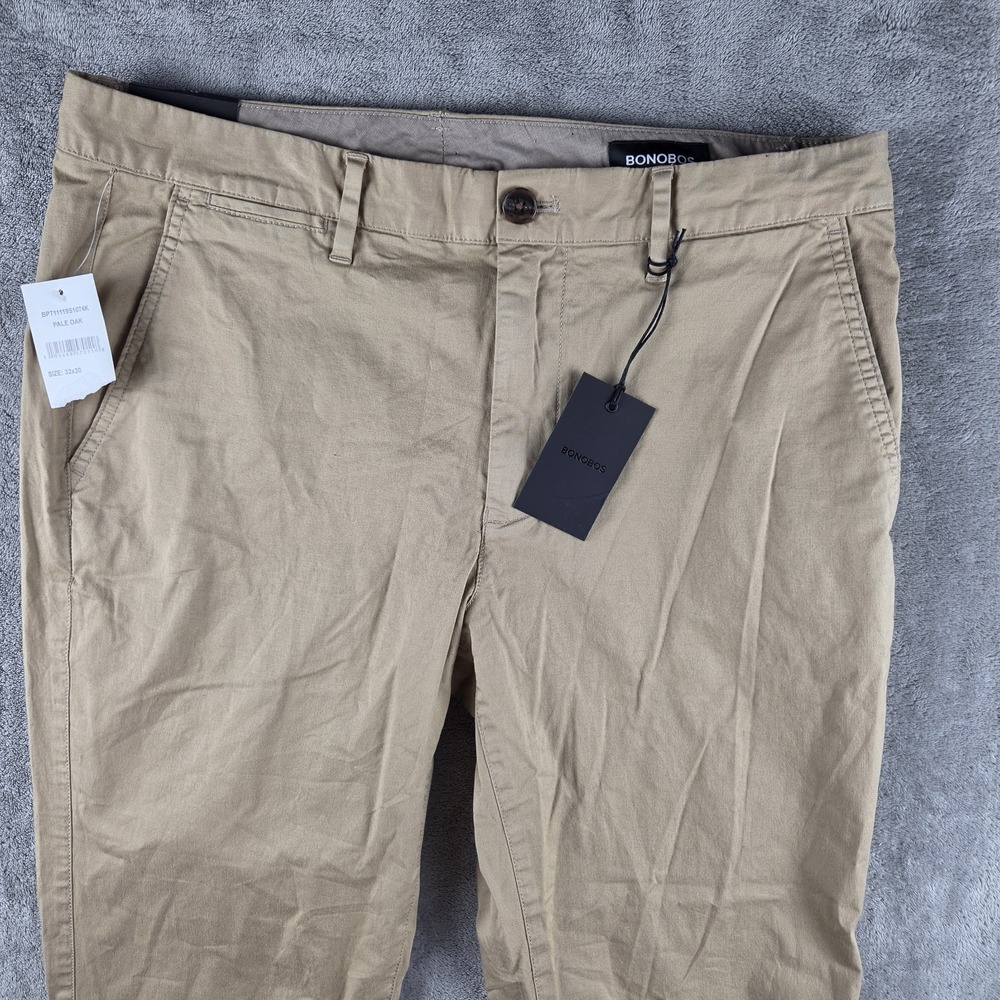 NWT Bonobos Slim Fit Chino Khaki Pants Men's Navy 32x30 Cotton Blend Stretch - Picture 6 of 14